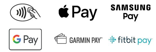 mobile wallet icons apple samsung google garmin fitbit