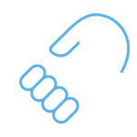 Heart handshaking icon